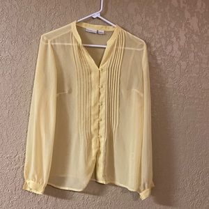Liz Claiborne Sheer Button Down Blouse